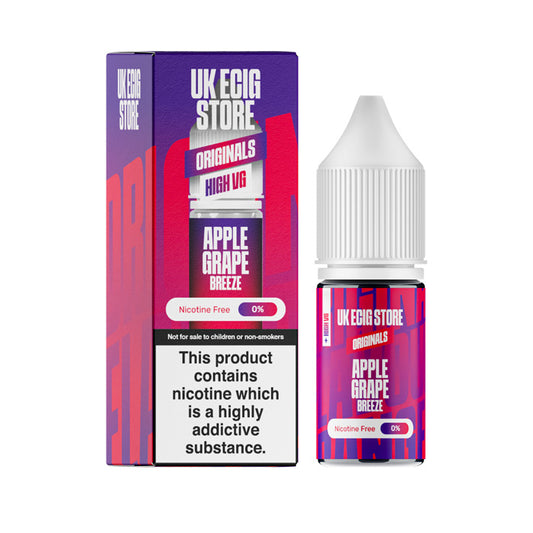 UK Ecig Store Apple Grape Breeze High VG 10ml E-liquid with Box