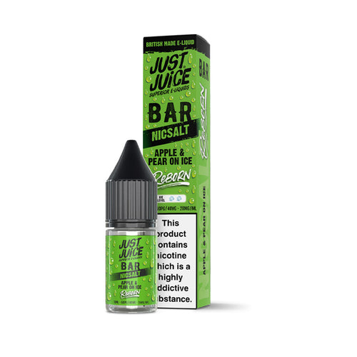 Apple & Pear On Ice Just Juice Bar Reborn 10ml Nic Salt E-Liquids and Box