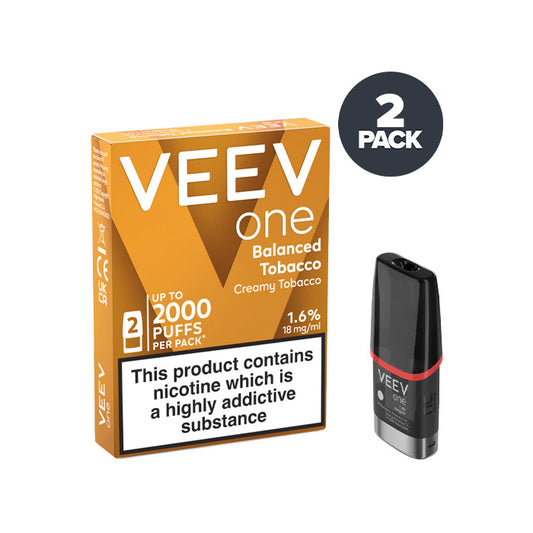 Balanced Tobacco Veev One Prefilled Pod and Box