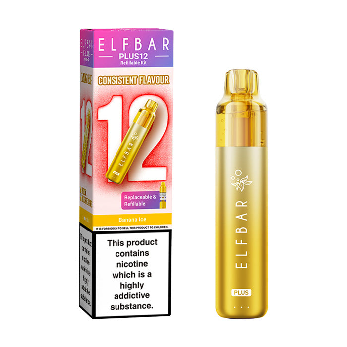 Banana Ice Elf Bar Plus 12 Prefilled Pod Kit with Box
