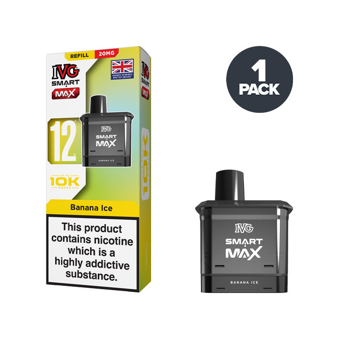 Banana Ice IVG Smart Max 20mg Refill Pack and Box
