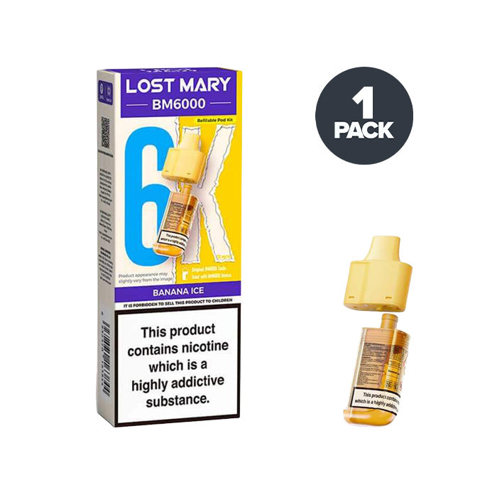 Banana Ice Lost Mary BM6000 Prefilled Pod and Box