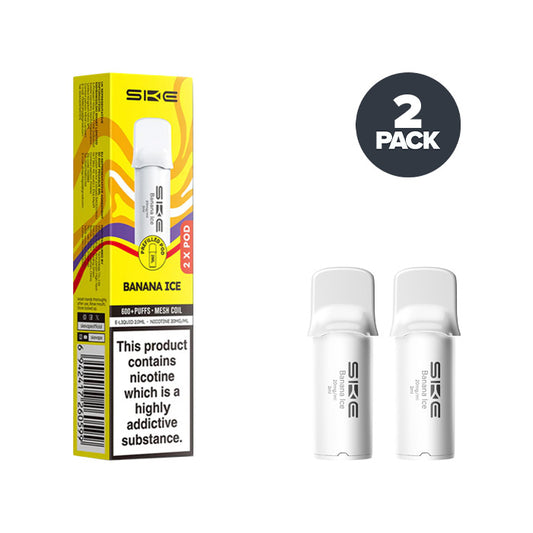 Two Banana Ice SKE Crystal 600 Pro Prefilled Pods with Box
