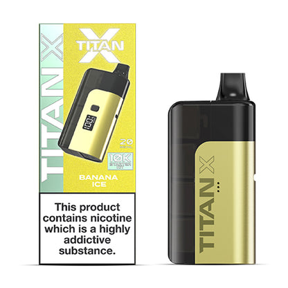 Banana Ice Titan X Prefilled Vape Kit and Box