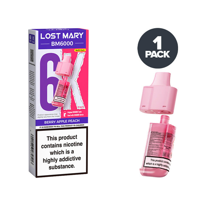 Berry Apple Peach Lost Mary BM6000 Refill Pack 20mg