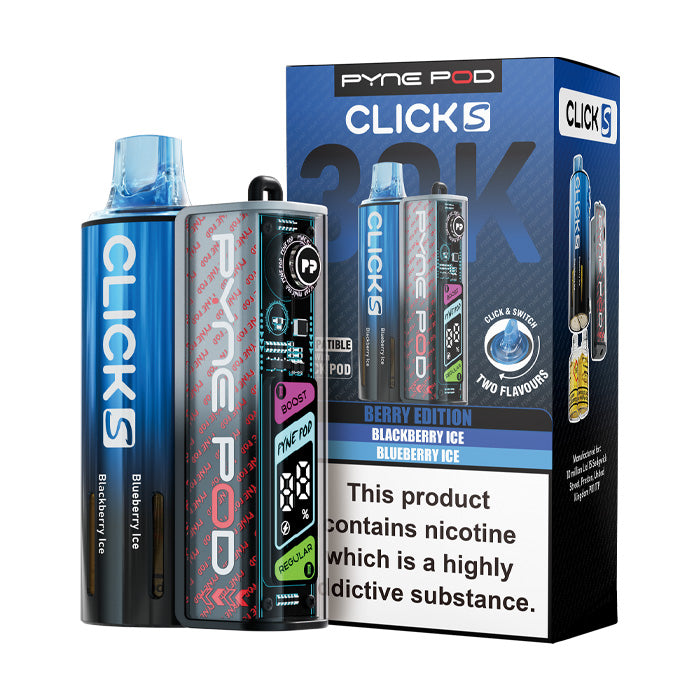 Berry Edition Pyne Pod Click S 30K Pod Kit and Box