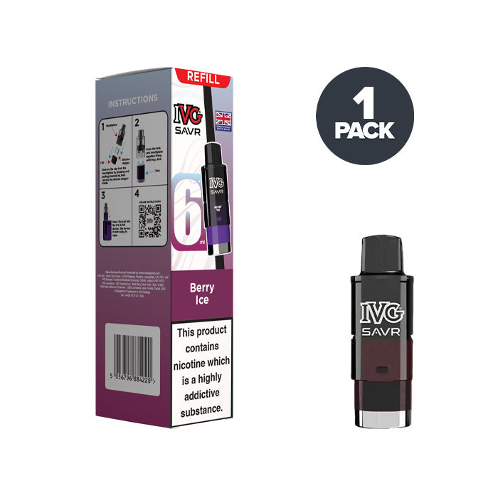 berry ice ivg savr pod and box
