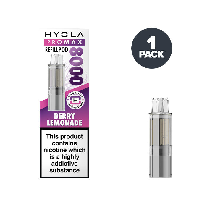 Berry Lemonade Hyola Pro Max 8000 Prefilled Pod and box.