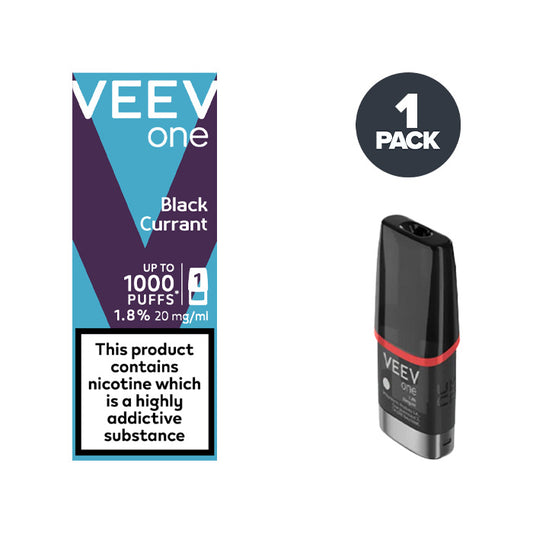 Blackcurrant Veev One Pod and Box