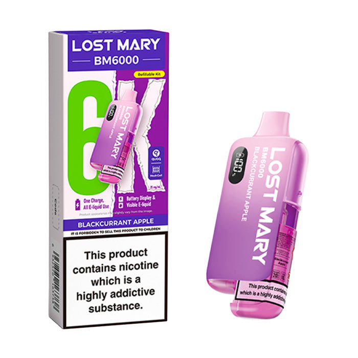 Blackcurrant Apple Lost Mary BM6000 Kit and Box