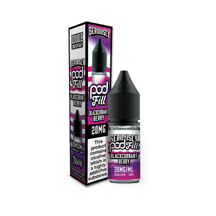 Blackcurrant Berry Seriously Podfill 10ml Nic Salt E-Liquid and Box