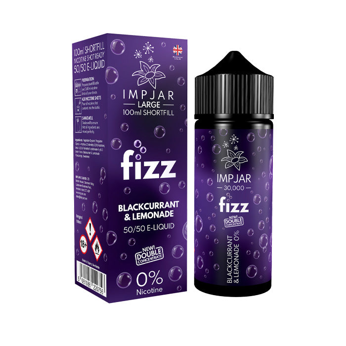 Blackcurrant Lemonade 100ml Shortfill and Box by Imp Jar Fizz