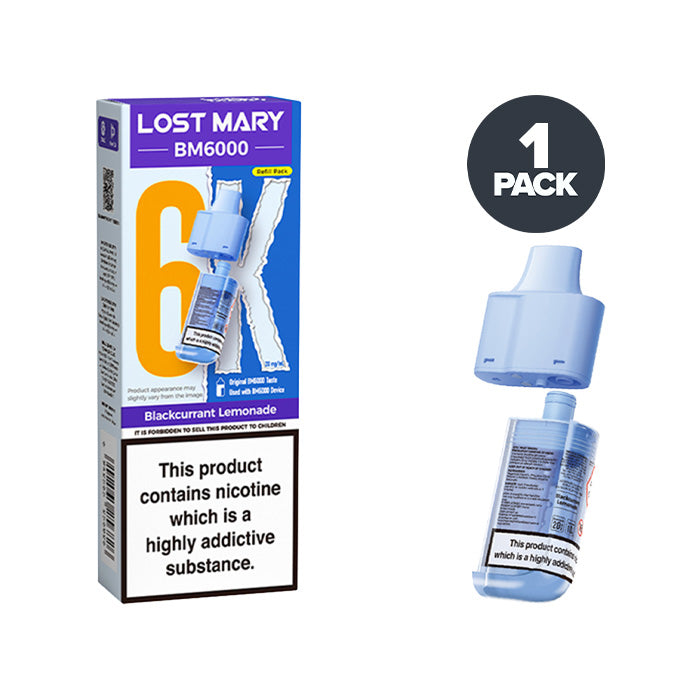 Blackcurrant Lemonade Lost Mary BM6000 Refill Pack 20mg