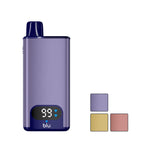 Blu Max 6000 Prefilled Pod Kit with three squares showcasing all available colours
