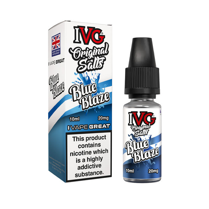 Blue Blaze Ivg Originals 10ml Nic Salt E-Liquid and Box