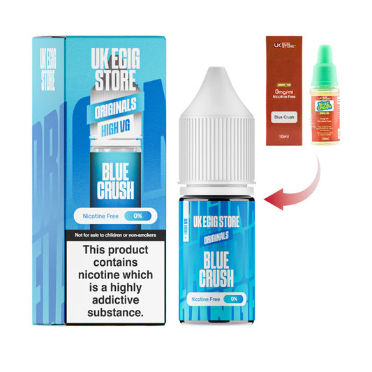 UK Ecig Store Blue Crush High VG 10ml E-liquid with Box and Old Packaging