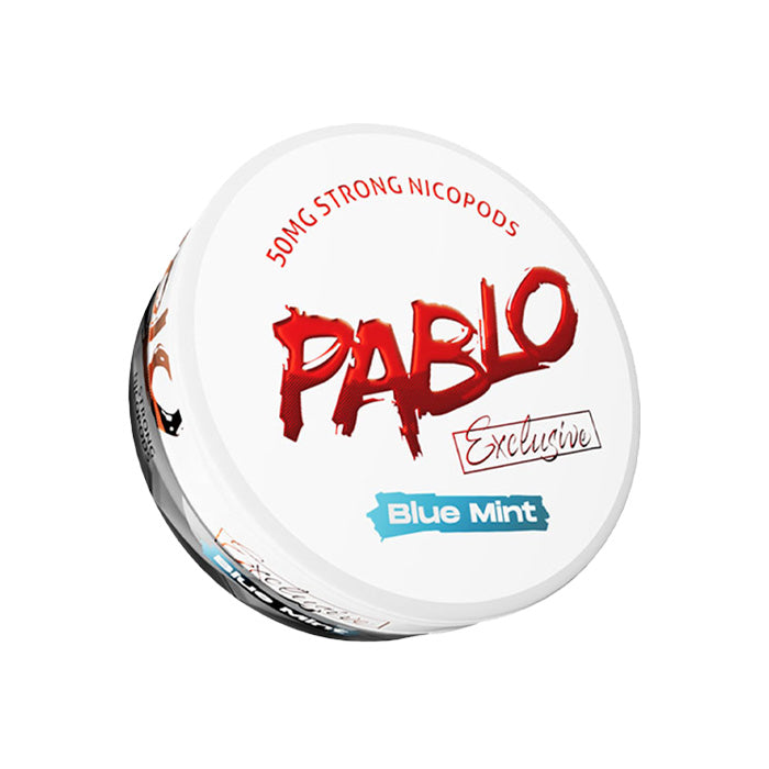 Tub of Blue Mint Pablo Exclusive 50mg Nicotine Pouches