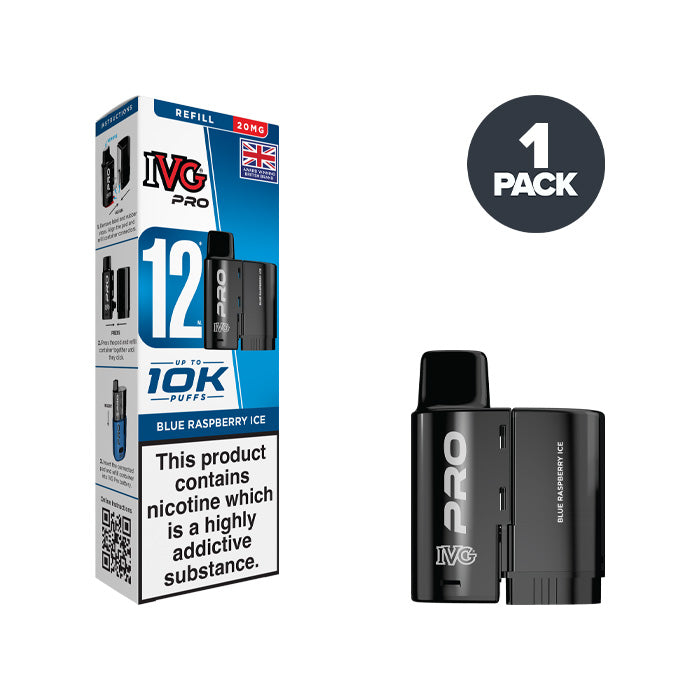 Blue Raspberry Ice IVG Pro 12 20mg Refill Pack