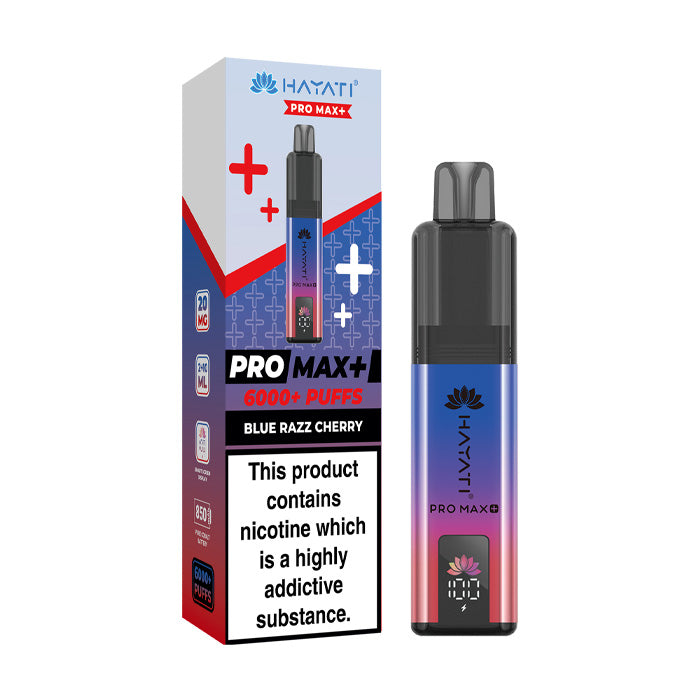 Blue Razz Cherry Hayati Pro Max Plus Kit and Box