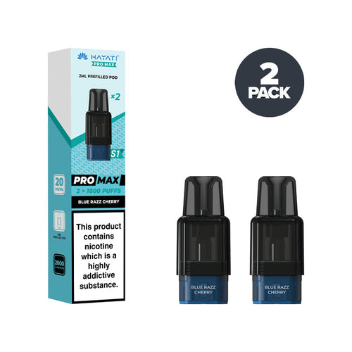 Blue Razz Cherry Hayati Pro Max S1 Pods and Box