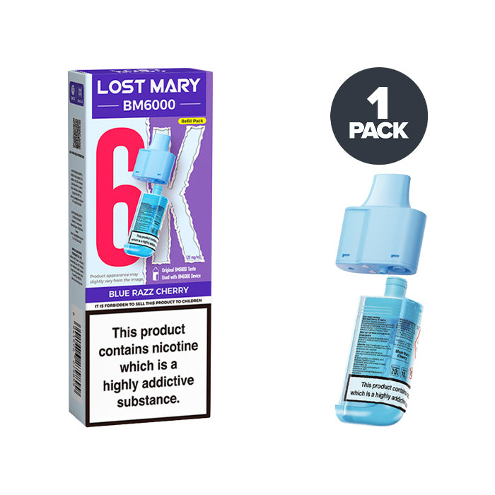 Blue Razz Cherry Lost Mary BM6000 Refill Pack 20mg
