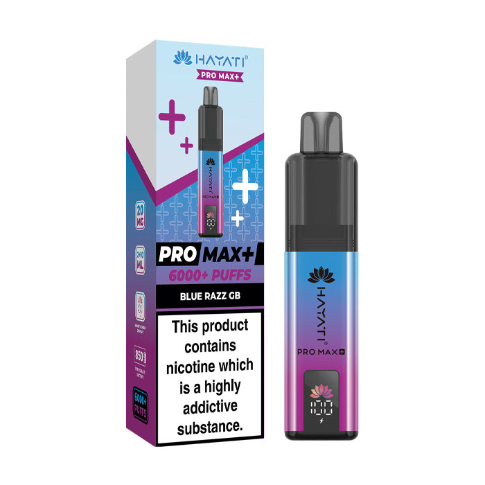 Blue Razz GB Hayati Pro Max Plus Kit and Box