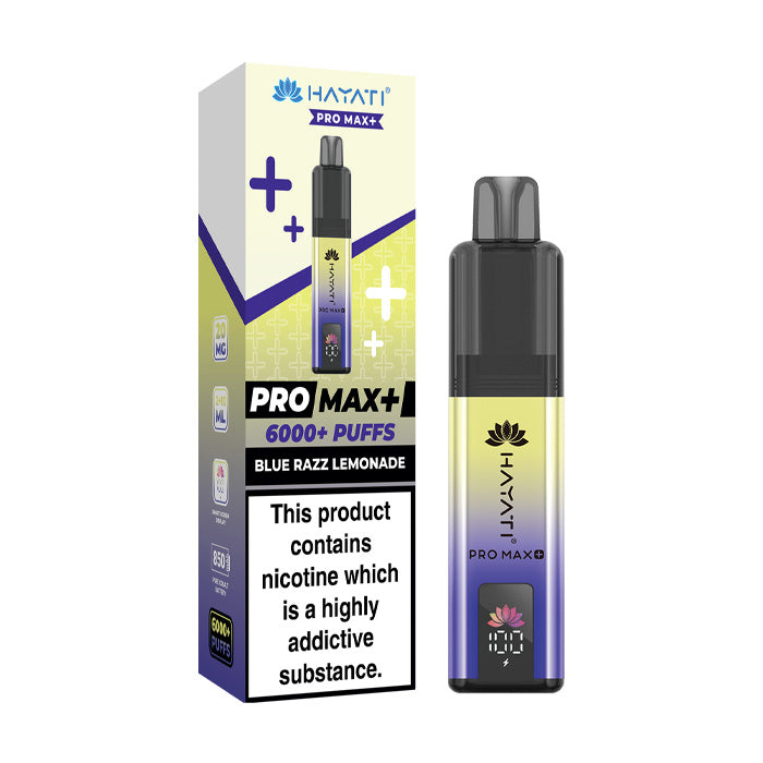 Blue Razz Lemonade Hayati Pro Max Plus Kit and Box
