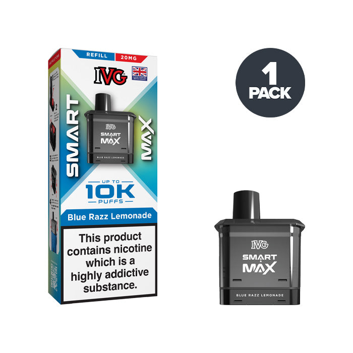Blue Razz Lemonade IVG Smart Max Refill Pack and Box