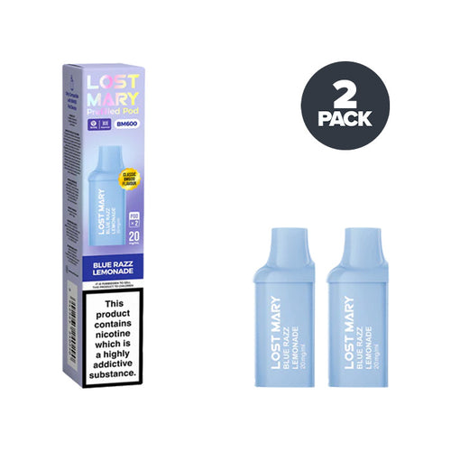 Blue Razz Lemonade Lost Mary BM600 Prefilled Pods