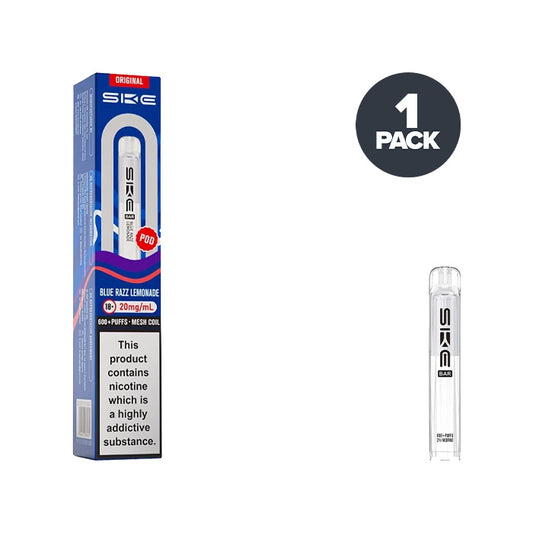Blue Razz Lemonade SKE Bar 600 Prefilled Pod and Box