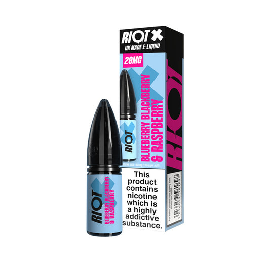 Blueberry Blackberry & Raspberry Riot X 10ml Nic Salt E-Liquid and Box