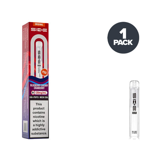 Blueberry Cherry Cranberry SKE Bar 600 Prefilled Pod and Box