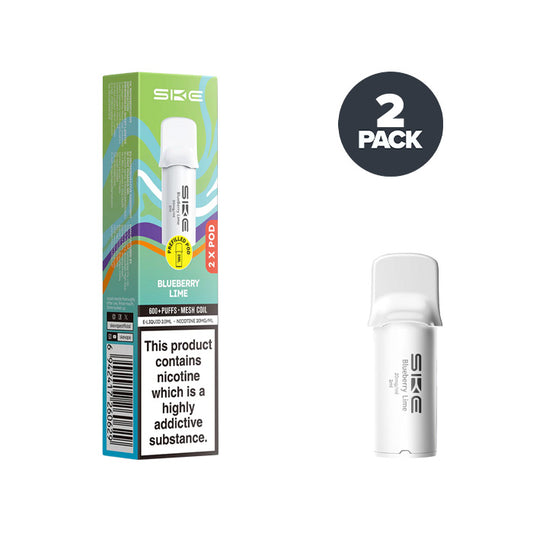 Blueberry Lime SKE Crystal 600 Pro Pre-filled Pods and Box