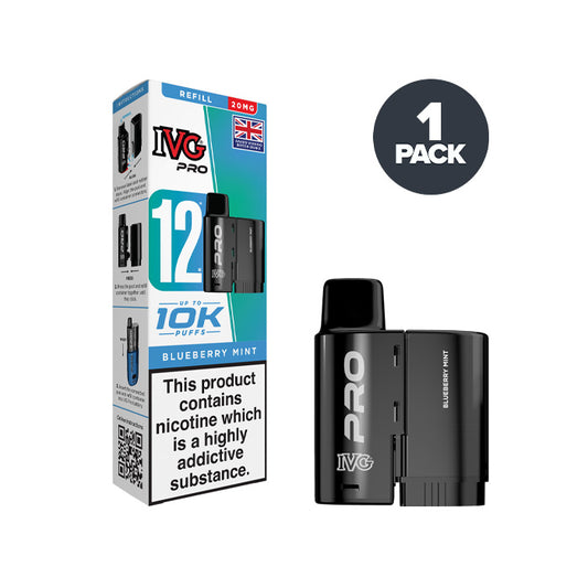 Blueberry Mint IVG Pro 12 Prefilled Pod and Box