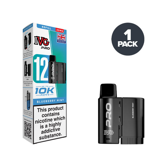Blueberry Mint IVG Pro 12 20mg Refill Pack
