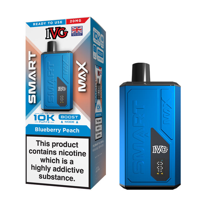 Blueberry Peach IVG Smart Max Prefilled Pod Kit and Box