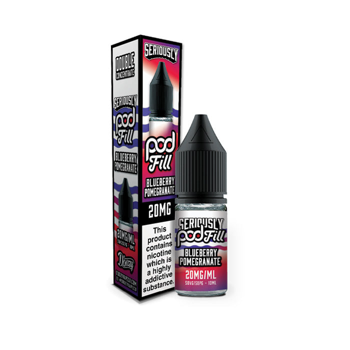 Blueberry Pomegranate Seriously Podfill 10ml Nic Salt E-Liquid and Box