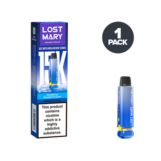 Bluberry Raspberry Gami Lost Mary Nera 15K Pre-filled Pods