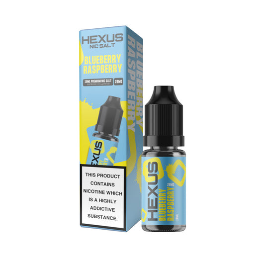 Blueberry Raspberry Hexus 10ml Nic Salt E-Liquid and Box