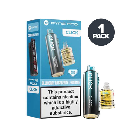 Blueberry Raspberry Lemonade Pyne Pod Click Prefilled Pod and Box