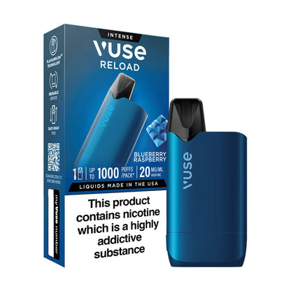 Blueberry Raspberry Vuse Reload Box Pod Kit and packaging