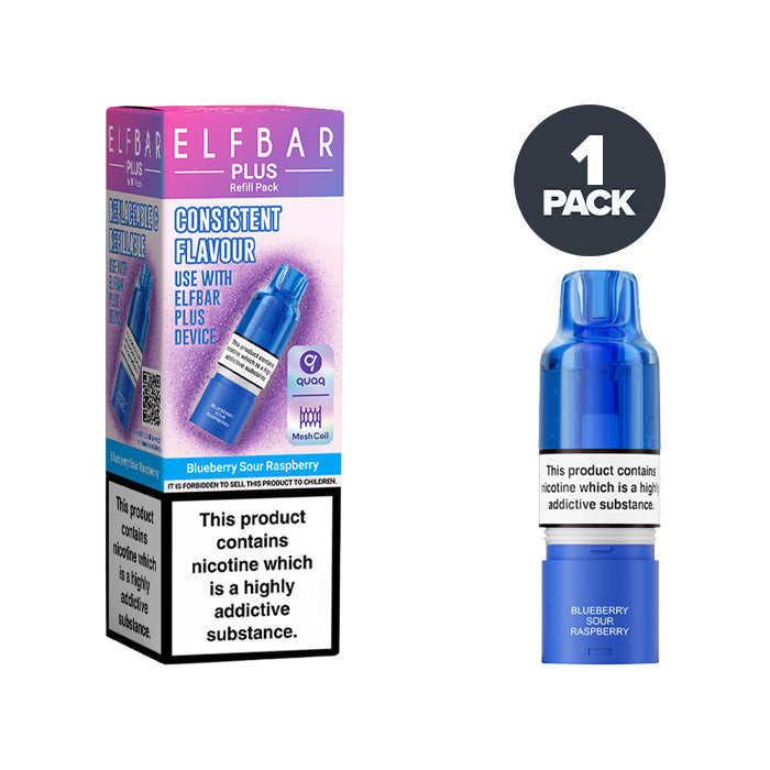 Blueberry Sour Raspberry Elf Bar Plus Refill Pack