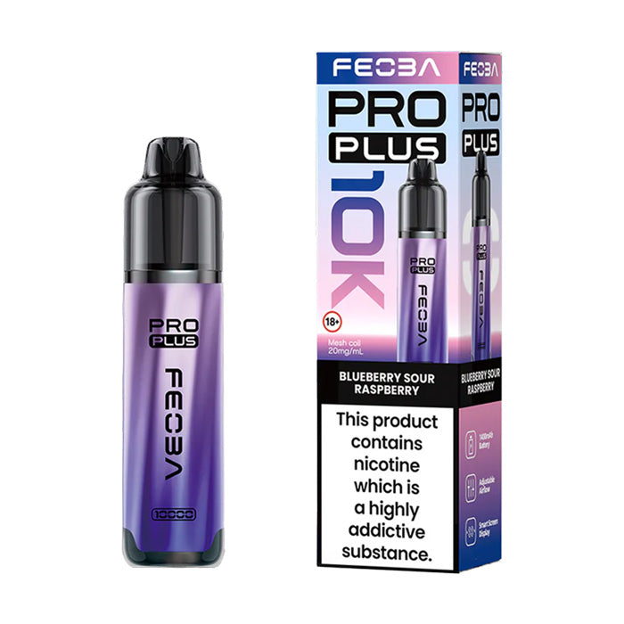 Blueberry Sour Raspberry Feoba Pro Plus 30K Pod Kit and Box