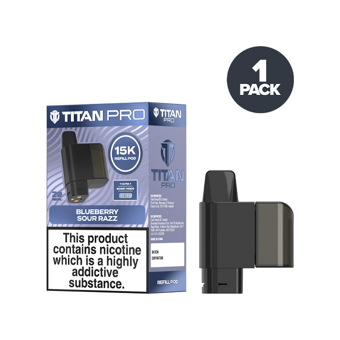 Blueberry Sour Razz Titan Pro 15K Refill Pack