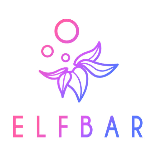 Logo of ELF BAR with a stylized mermaid tail design on a white background