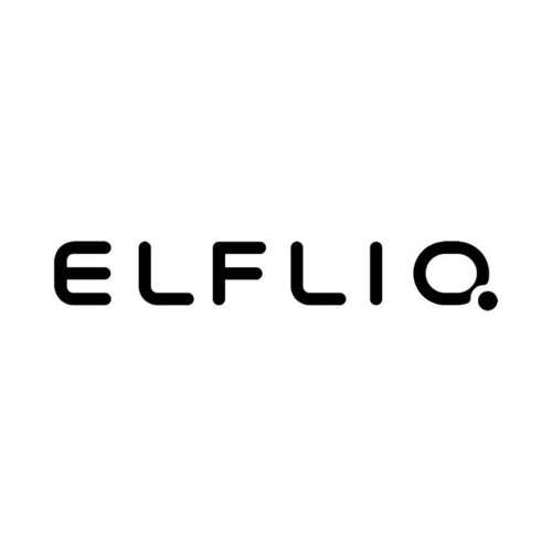 Black ELFLIQ logo on a white background