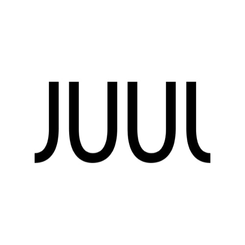 Black JUUL logo on a white background