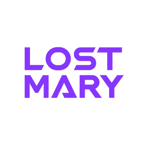 Purple Lost Mary logo on a white background