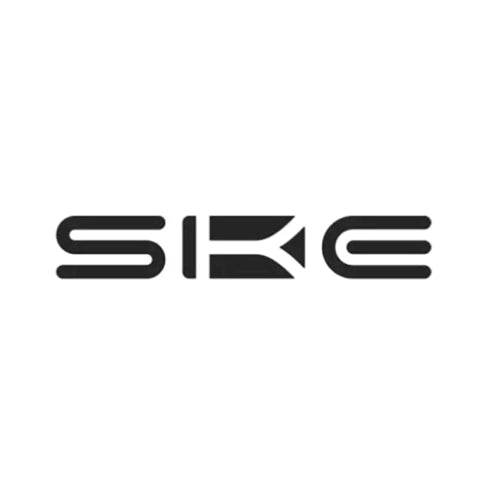 Black SKE logo on a white background