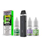 Carbon Black Vaporesso Xros 5 Mini Kit with a Pack of Pods and Three 10ml Bottles of Nic Salt E-Liquid
